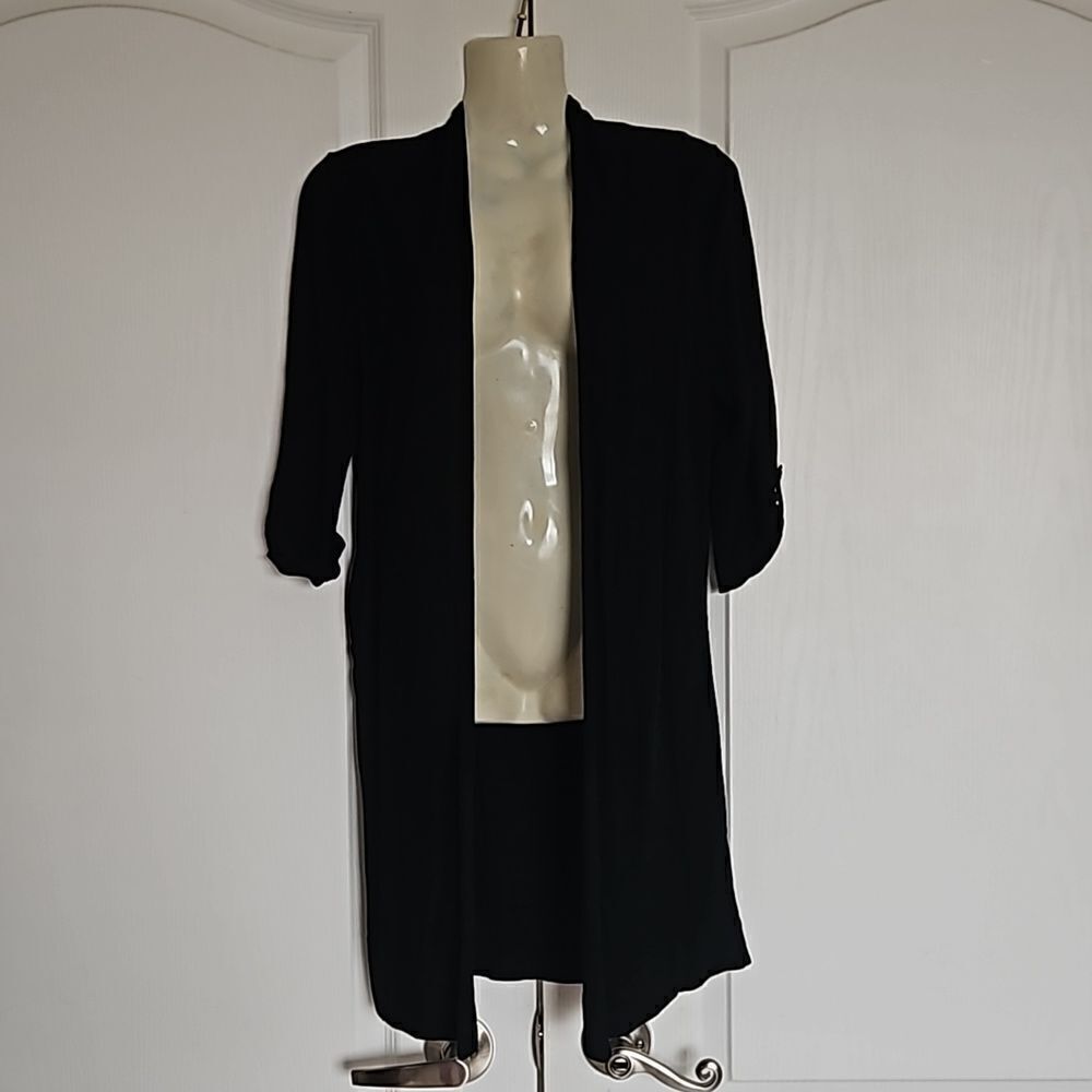 Le Chateau Casual Open-Front Cardigan Black XS